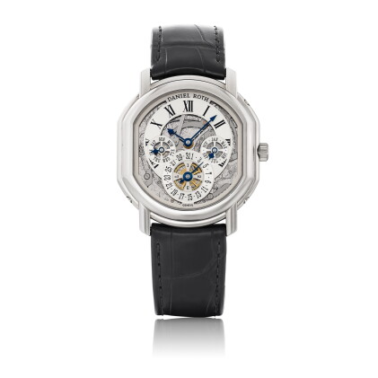 Catalog image of daniel roth | ref 119.x.60 white gold semi-skeletonised perpetual calendar wris…