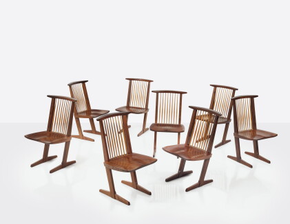 Catalog image of Set of Eight "Conoid" Chairs