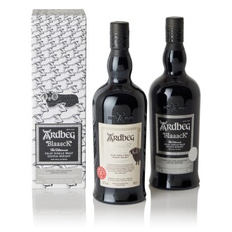 View 1 of Lot 6103: Ardbeg Blaaack and Ardbeg Blaaack Committee Release NV (2 BT70)