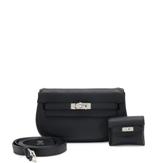 View 1 of Lot 184: Black Swift Kelly Moove Bag Palladium Hardware, 2025