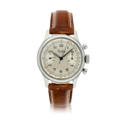 Catalog image of Reference 790 Premier A stainless steel chronograph wristwatch, Circa 1945