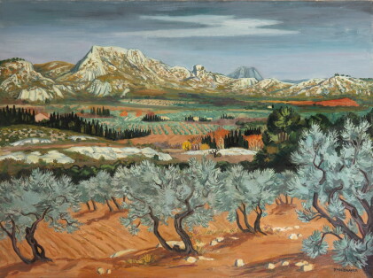 Catalog image of yves brayer | oliviers à méjean, les baux-de-provence
