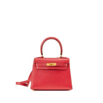 View 1 of Lot 1056: Rouge Casaque Epsom Mini Kelly 20 Gold hardware, 1998
