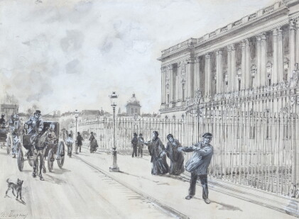 Catalog image of The flight of Empress Eugenie behind the Louvre on 5 September 1870 | La fuite …