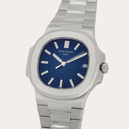Catalog image of Nautilus 'Geneva Seal', Reference 5711/1A | A stainless steel wristwatch with d…