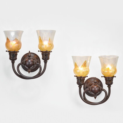Catalog image of Pair of Two-Light Sconces