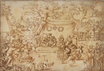 Catalog image of the battle between carnival and lent at a wedding