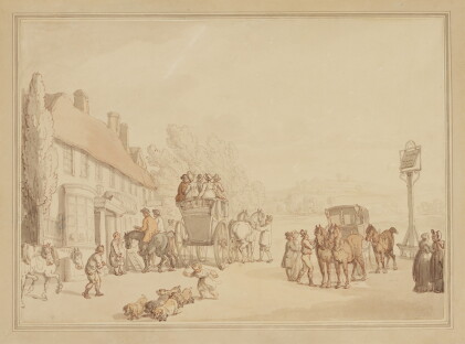 Catalog image of thomas rowlandson | the white lion inn, ponders end, middlesex