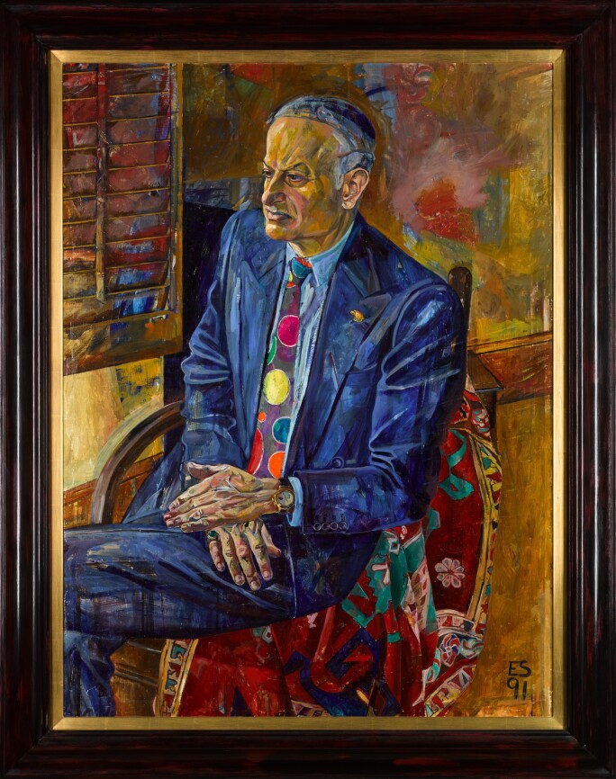 Portrait of Naim Attallah by Emma Sergeant, 1991