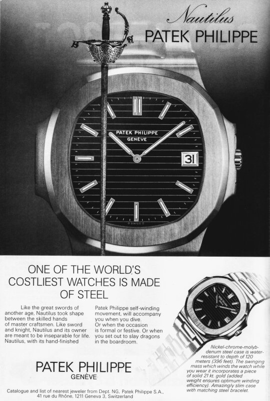 PATEK NAUTILUS VINTAGE AD WATCH TIME 1976.jpeg