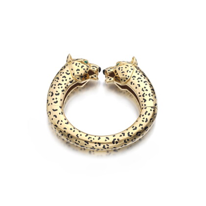 Catalog image of Gold, enamel and emerald bangle