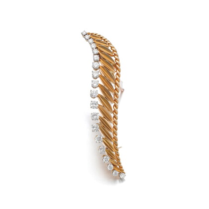 Catalog image of Gold and diamond brooch