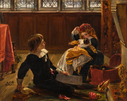 Catalog image of john calcott horsley, r.a. | under the mistletoe