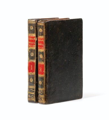 Catalog image of La philosophie dans le boudoir. [Paris], 1795. 2 vol. in-12. Reliure de l'époqu…