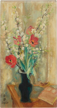 Catalog image of Le Pho 黎譜 | Les fleurs de pommiers et les tulipes rouge 蘋果花和紅色鬱金香