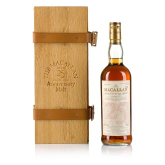 View 1 of Lot 8: The Macallan 25 Year Old Anniversary Malt 43.0 abv 1963 (1 Bottle 75cl)