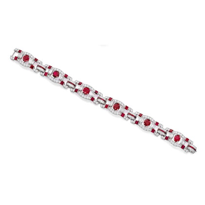 Catalog image of raymond yard | ruby and diamond bracelet [紅寶石配鑽石手鏈]