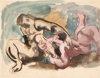 View 1 of Lot 110: The Wrestlers