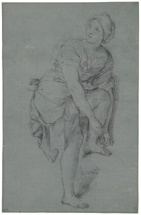 Catalog image of A Young Woman Tying Her Sandals