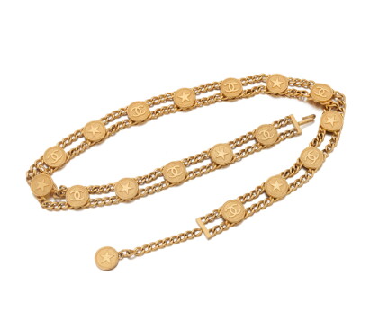 Catalog image of embellished gold-tone chain belt