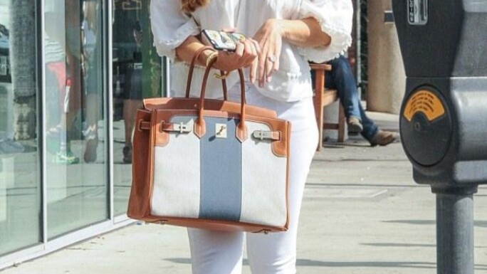 Barenia and Natural Birkin 40 cm in Toile and Barenia Leather with