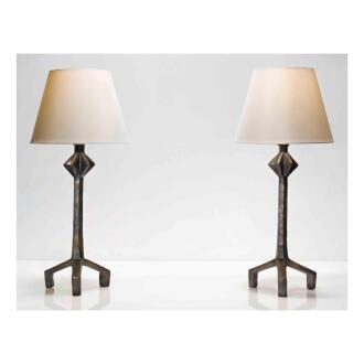 View 1 of Lot 78: Pair of "Étoile" Table Lamps