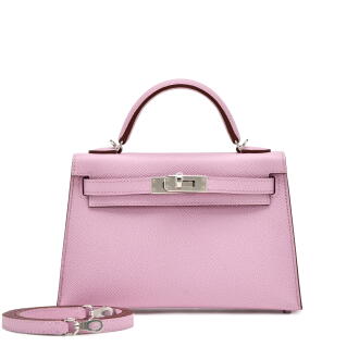 View 1 of Lot 11: Mauve Sylvestre Epsom Mini Kelly 20 Palladium Hardware, 2023