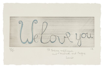 Catalog image of louise bourgeois | we love you (moma 561)