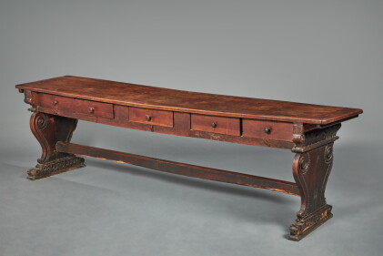 Catalog image of Italian Renaissance carved walnut refectory table Late 16th Century and Later