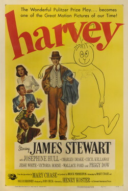 View 1 of Lot 101: Harvey (1950) Poster, US, Signed by James Stewart 'From Harvey Best Wishes Jimmy Stewart'