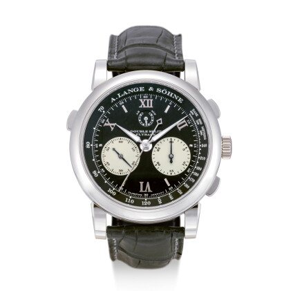 Catalog image of a. lange & söhne | saxonia double split datograph, reference 404.035f a platinu…