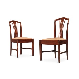 View 1 of Lot 451: Set of Ten Dining Chairs from the Cordelia A. Culbertson House, Pasadena, California
