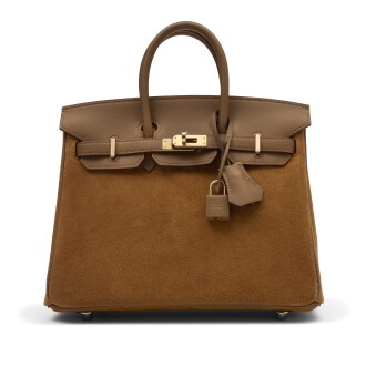 View 1 of Lot 1007: Gold Doblis and Swift Birkin 25 Gold Hardware, 2022