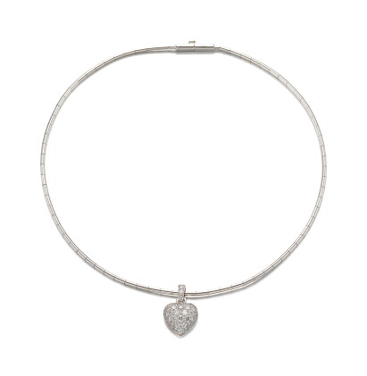 Catalog image of diamond pendent necklace, cartier | 鑽石項鏈, 卡地亞（cartier)