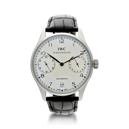 Catalog image of reference 5001-04 portugieser a limited edition platinum automatic wristwatch w…