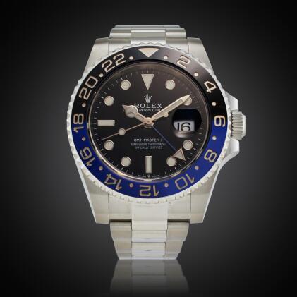 View 1 of Lot 9: Reference 126710BLNR GMT-Master II ‘Batman’ |  A stainless steel dual time wristwatch with date and bracelet, Owned and Worn by Tom Brady, Circa 2021 
