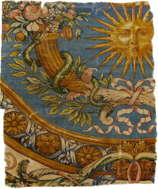View 1 of Lot 12: A Royal Louis XIV Savonnerie Carpet Fragment, Circa 1664-1666