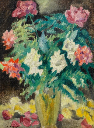 Catalog image of Vase Cristal, roses