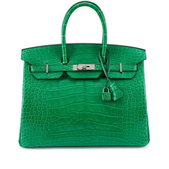 View 1 of Lot 127: Cactus Matte Alligator Birkin 35 Palladium Hardware, 2014