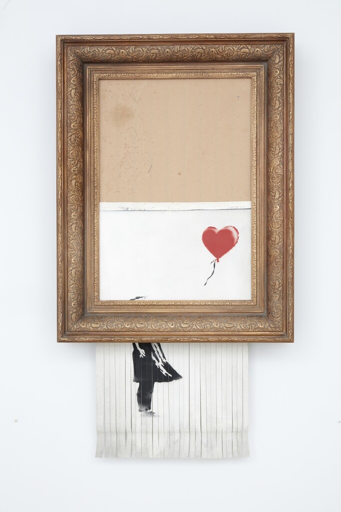 Banksy, Love is in the Bin, 2018