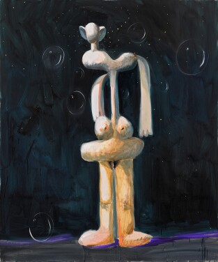 View 1 of Lot 546: George Condo 喬治・康多 | Standing Nude in the Night with Bubbles 泡泡夜裡的站姿裸女