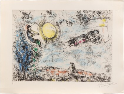 View 1 of Lot 109: Les Amoureux dans le ciel 