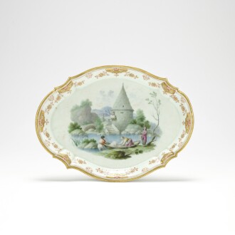 View 1 of Lot 336: A Capodimonte porcelain oval dish, circa 1750