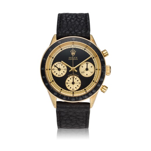 View 1 of Lot 220: Reference 6241 Daytona Paul Newman 'John Player Special'  A yellow gold chronograph wristwatch, Circa 1969