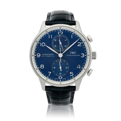 Catalog image of Reference IW3714-32 Portugieser Chronograph A limited edition stainless steel a…