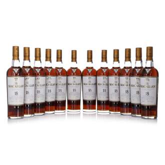 View 1 of Lot 19: The Macallan 18 Year Old Sherry Oak 43.0 abv 1997 (12 Bottles 70cl)