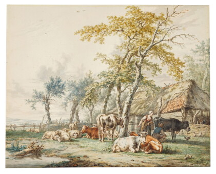 Catalog image of Peasants and flocks before a barn