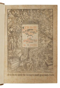 View 1 of Lot 1074: (Bible in English) | Matthew's version, "the real primary version of our English Bible"
