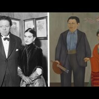 Frida Kahlo and Diego Rivera's Poetic Wedding Portrait , 1931