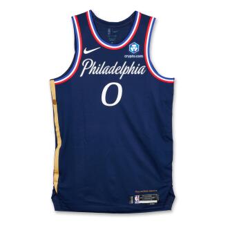 View 1 of Lot 1: Tyrese Maxey Philadelphia 76ers 2025-2026 Game Worn City Edition Jersey | 44 Points